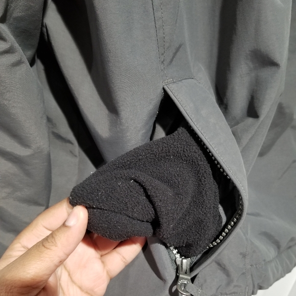 Men's The Outfitters by Lands' End Charcoal Gray Fleece Lined Jacket Coat Large - Picture 8 of 15